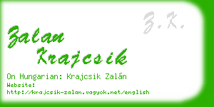 zalan krajcsik business card